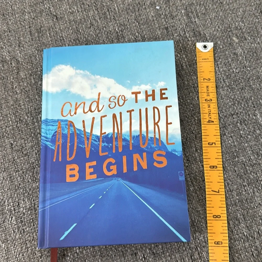 And So The Adventure Begins Hardcover Lined Travel Journal Notebook
